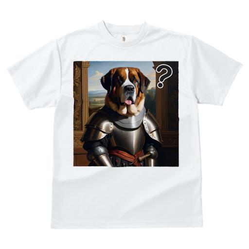 Tシャツ レディース 犬ファン 半袖 春夏 犬柄 プリント カジュアル かわいい 人間用 フィットネス ダンス 鎧 セントバーナード スーツ・オブ・アーマー 中世 質問マーク