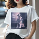 Tシャツ レディース 犬ファン 半袖 春夏 犬柄 プリント カジュアル かわいい 人間用 フィットネス ダンス 鎧 セントバーナード 希望(4)