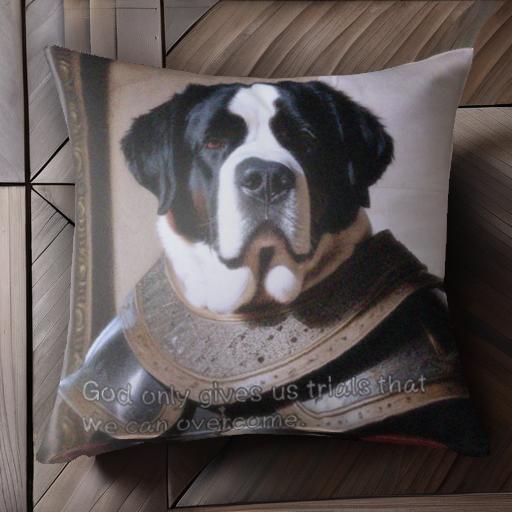 鎧 セントバーナード 神 クッションカバー 45×45cm アニマル柄 おしゃれ 可愛い クッション本体付き 正方形 犬ファン 鎧 セントバーナード 神 クッションカバー 45×45cm アニマル柄 おしゃれ 可愛い クッション本体付き 正方形 犬ファン