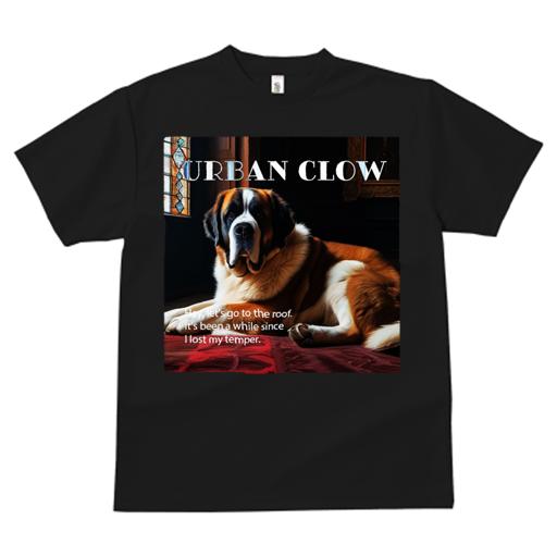 Tシャツ レディース 犬ファン 半袖 春夏 犬柄 プリント カジュアル かわいい 人間用 フィットネス ダンス 絨毯 セントバーナード 窓 インテリア 部屋