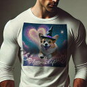 長袖Tシャツ 人間用 メンズ 秋春夏 プリント レジャー アウトドア カジュアル かわいい 犬ファン クッションカバー 45×45cm アニマル柄 おしゃれ 可愛い クッション本体付き