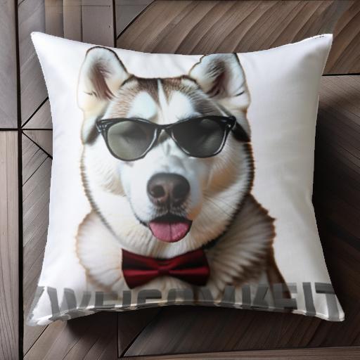 クッションカバー 45×45cm アニマル柄 おしゃれ 可愛い クッション本体付き 正方形 犬ファン