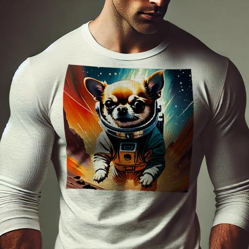 長袖Tシャツ 人間用 メンズ 秋春夏 プリント レジャー アウトドア カジュアル かわいい 犬ファン クッションカバー 45×45cm アニマル柄 おしゃれ 可愛い クッション本体付き