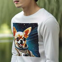 長袖Tシャツ 人間用 メンズ 秋春夏 プリント レジャー アウトドア カジュアル かわいい 犬ファン クッションカバー 45×45cm アニマル柄 おしゃれ 可愛い クッション本体付き