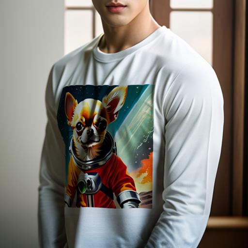 長袖Tシャツ 人間用 メンズ 秋春夏 プリント レジャー アウトドア カジュアル かわいい 犬ファン クッションカバー 45×45cm アニマル柄 おしゃれ 可愛い クッション本体付き