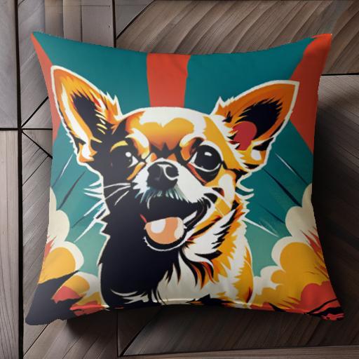 クッションカバー 45×45cm アニマル柄 おしゃれ 可愛い クッション本体付き 正方形 犬ファン
