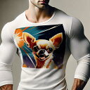 長袖Tシャツ 人間用 メンズ 秋春夏 プリント レジャー アウトドア カジュアル かわいい 犬ファン クッションカバー 45×45cm アニマル柄 おしゃれ 可愛い クッション本体付き