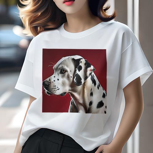 Tシャツ レディース 犬ファン 半袖 春夏 犬柄 プリント カジュアル かわいい 人間用 フィットネス ダン..