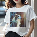 Tシャツ レディース 犬ファン 半袖 春夏 犬柄 プリント カジュアル かわいい 人間用 フィットネス ダンス サングラス ボルゾイ お洒落 街 ファッション