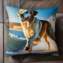 サングラス ボーダーコリー ジャケット 街 タクシー クッションカバー 45×45cm アニマル柄 おしゃれ 可愛い クッション本体付き 正方形 犬ファン