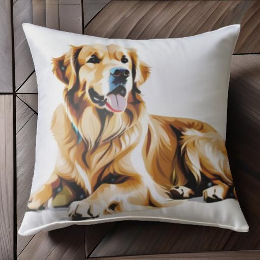 犬 ゴールデンレトリバー 絵画風 アート クッションカバー 45×45cm アニマル柄 おしゃれ 可愛い クッション本体付き 正方形 犬ファン 犬 ゴールデンレトリバー 絵画風 アート クッションカバー 45×45cm アニマル柄 おしゃれ 可愛い クッション本体付き 正方形 犬ファン