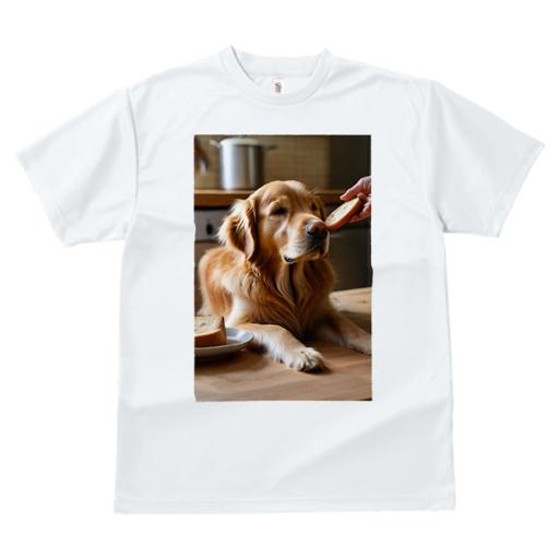 Tシャツ レディース 犬ファン 半袖 春夏 犬柄 プリント カジュアル かわいい 人間用 フィットネス ダンス パン ゴールデンレトリバー キッチン