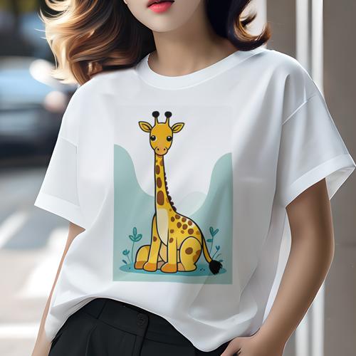 Tシャツ レディース 犬ファン 半袖 春夏 犬柄 プリント カジュアル かわいい 人間用 フィットネス ダンス キリン 動物 かわいい イラスト アフリカ Tシャツ レディース 犬ファン 半袖 春夏 犬柄 プリント カジュアル かわいい 人間用 フィットネス ダンス キリン 動物 かわいい イラスト アフリカ