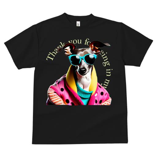Tシャツ レディース 犬ファン 半袖 春夏 犬柄 プリント カジュアル かわいい 人間用 フィットネス ダンス サングラス イタリアングレーハウンド ジャケット