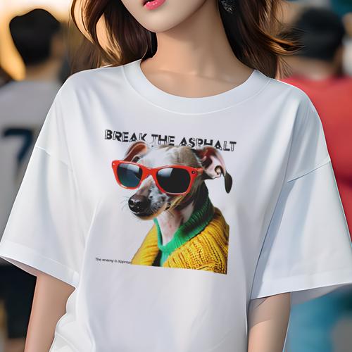 Tシャツ レディース 犬ファン 半袖 春夏 犬柄 プリント カジュアル かわいい 人間用 フィットネス ダンス サングラス イタリアングレーハウンド セーター Tシャツ レディース 犬ファン 半袖 春夏 犬柄 プリント カジュアル かわいい 人間用 フィットネス ダンス サングラス イタリアングレーハウンド セーター