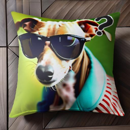 サングラス イタリアングレーハウンド 服 クッションカバー 45×45cm アニマル柄 おしゃれ 可愛い クッ..