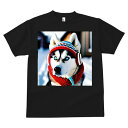 Tシャツ メンズ キッズ 犬ファン 半袖 春夏 犬柄 プリント カジュアル かわいい 人間用 フィットネス ダンス 帽子 シベリアンハスキー ヘッドホン スカーフ 冬