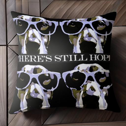 メガネ ダルメシアン クッションカバー 45×45cm アニマル柄 おしゃれ 可愛い クッション本体付き 正方形 犬ファン