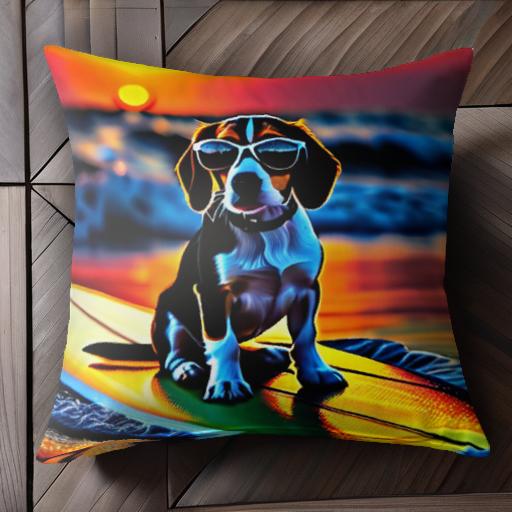 裏表に絵柄がプリントされています。かわいいアニマルクッション！インテリアのアクセントや癒しに最適♪