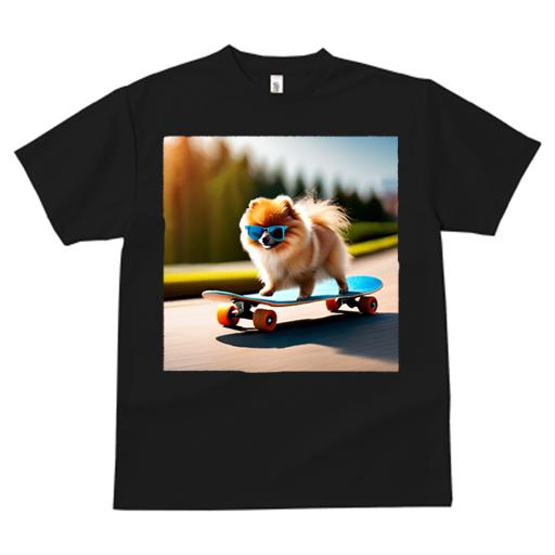 Tシャツ レディース 犬ファン 半袖 春夏 犬柄 プリント カジュアル かわいい 人間用 フィットネス ダンス サングラス ポメラニアン スケートボード