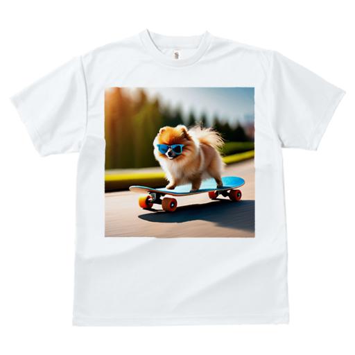 Tシャツ レディース 犬ファン 半袖 春夏 犬柄 プリント カジュアル かわいい 人間用 フィットネス ダンス サングラス ポメラニアン スケートボード