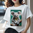 Tシャツ レディース 犬ファン 半袖 春夏 犬柄 プリント カジュアル かわいい 人間用 フィットネス ダンス コアラ 動物 かわいい 哺乳類 自然