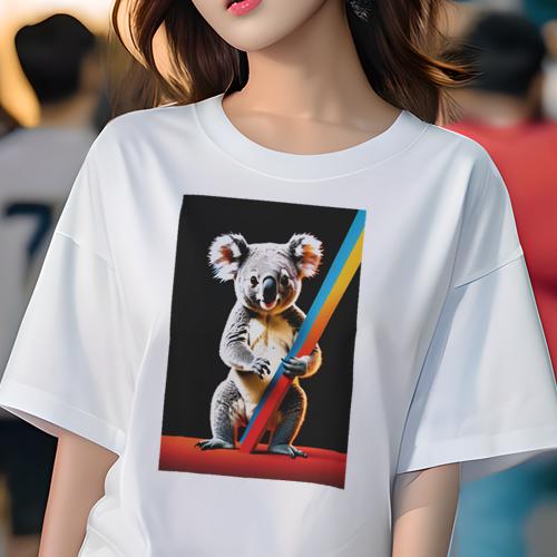Tシャツ レディース 犬ファン 半袖 春夏 犬柄 プリント カジュアル かわいい 人間用 フィットネス ダンス コアラ オーストラリア 動物 かわいい 哺乳類 Tシャツ レディース 犬ファン 半袖 春夏 犬柄 プリント カジュアル かわいい 人間用 フィットネス ダンス コアラ オーストラリア 動物 かわいい 哺乳類