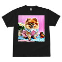 Tシャツ メンズ キッズ 犬ファン 半袖 春夏 犬柄 プリント カジュアル かわいい 人間用 フィットネス ダンス 花 ポメラニアン いちご バスケット ワンピース