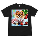 Tシャツ メンズ キッズ 犬ファン 半袖 春夏 犬柄 プリント カジュアル かわいい 人間用 フィットネス ダンス イチゴ ポメラニアン リボン ワンピース チェック柄