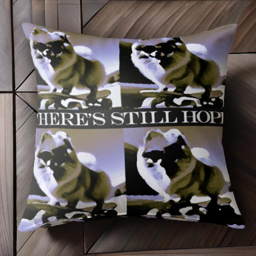 スケートボード ポメラニアン クッションカバー 45×45cm アニマル柄 おしゃれ 可愛い クッション本体付..