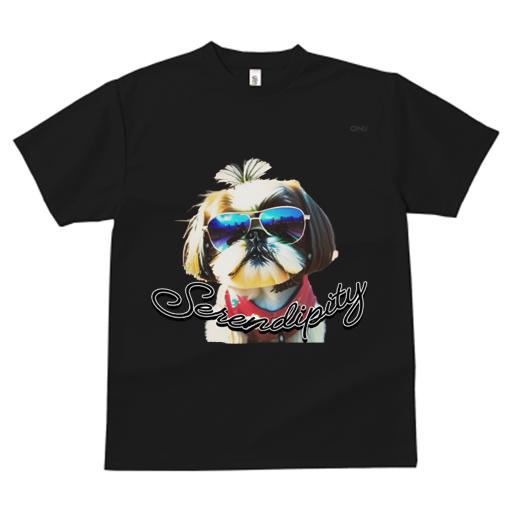 Tシャツ レディース 犬ファン 半袖 春夏 犬柄 プリント カジュアル かわいい 人間用 フィットネス ダンス サングラス シーズー