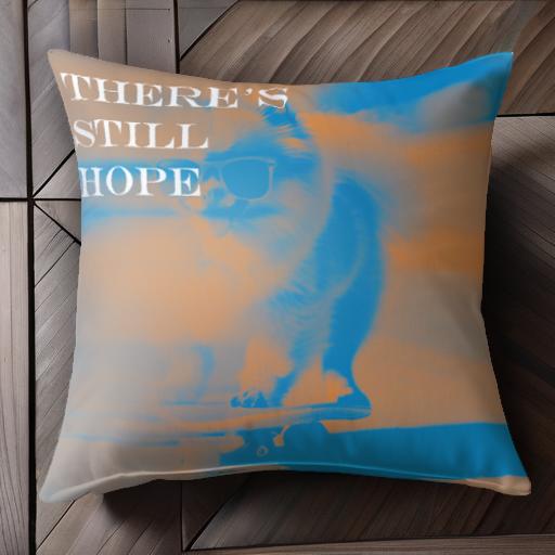 スケートボード サングラス クッションカバー 45×45cm アニマル柄 おしゃれ 可愛い クッション本体付き 正方形 犬ファン