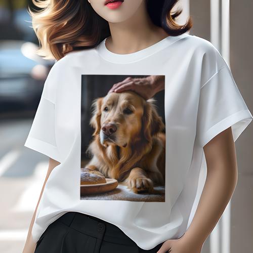 Tシャツ レディース 犬ファン 半袖 春夏 犬柄 プリント カジュアル かわいい 人間用 フィットネス ダン..