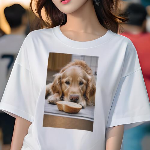 Tシャツ レディース 犬ファン 半袖 春夏 犬柄 プリント カジュアル かわいい 人間用 フィットネス ダンス パン ゴールデンレトリバー Tシャツ レディース 犬ファン 半袖 春夏 犬柄 プリント カジュアル かわいい 人間用 フィットネス ダンス パン ゴールデンレトリバー