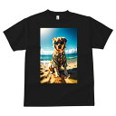 Tシャツ メンズ キッズ 犬ファン 半袖 春夏 犬柄 プリント カジュアル かわいい 人間用 フィットネス ダンス ビーチ ゴールデンレトリバー 海 サングラス アロハシャツ