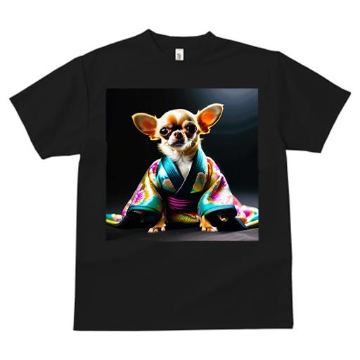 Tシャツ レディース 犬ファン 半袖 春夏 犬柄 プリント カジュアル かわいい 人間用 フィットネス ダンス 着物 チワワ 和風 花柄