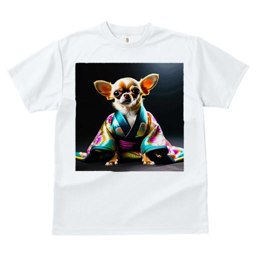 Tシャツ レディース 犬ファン 半袖 春夏 犬柄 プリント カジュアル かわいい 人間用 フィットネス ダンス 着物 チワワ 和風 花柄