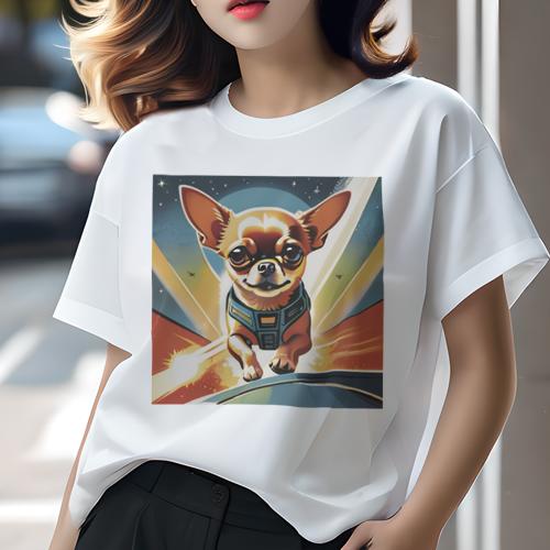 Tシャツ レディース 犬ファン 半袖 春夏 犬柄 プリント カジュアル かわいい 人間用 フィットネス ダン..