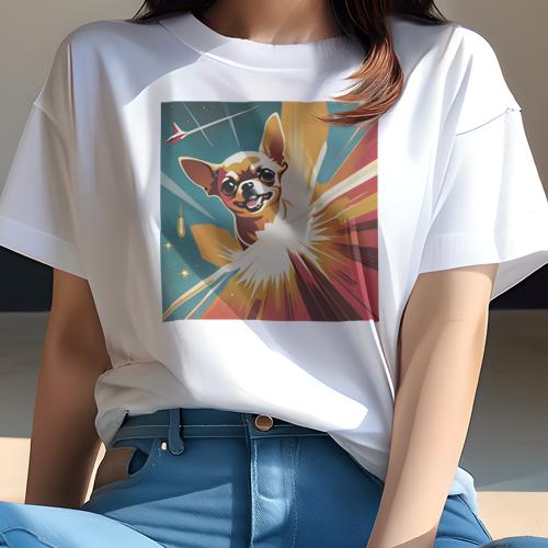 Tシャツ レディース 犬ファン 半袖 春夏 犬柄 プリント カジュアル かわいい 人間用 フィットネス ダン..