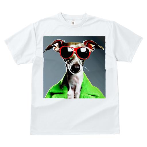 Tシャツ レディース 犬ファン 半袖 春夏 犬柄 プリント カジュアル かわいい 人間用 フィットネス ダンス サングラス イタリアングレーハウンド ジャケット
