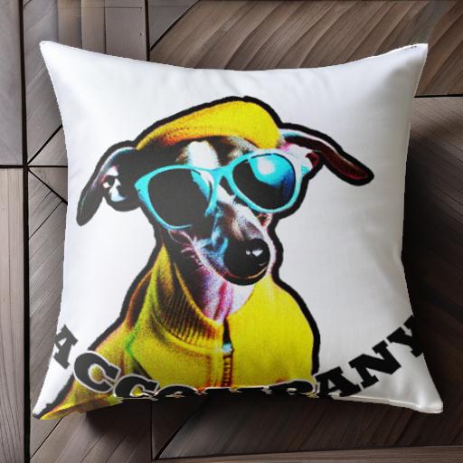 サングラス イタリアングレーハウンド 帽子 ジャケット クッションカバー 45×45cm アニマル柄 おしゃれ..