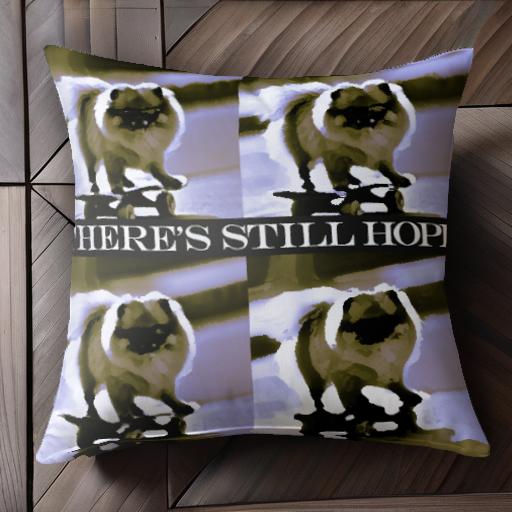 スケートボード ポメラニアン クッションカバー 45×45cm アニマル柄 おしゃれ 可愛い クッション本体付..