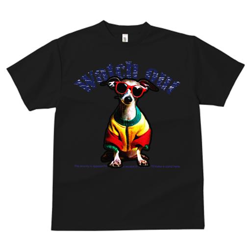 Tシャツ レディース 犬ファン 半袖 春夏 犬柄 プリント カジュアル かわいい 人間用 フィットネス ダンス サングラス イタリアングレーハウンド 服