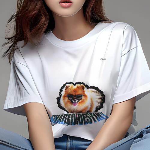 Tシャツ レディース 犬ファン 半袖 春夏 犬柄 プリント カジュアル かわいい 人間用 フィットネス ダンス サングラス ポメラニアン Tシャツ レディース 犬ファン 半袖 春夏 犬柄 プリント カジュアル かわいい 人間用 フィットネス ダンス サングラス ポメラニアン