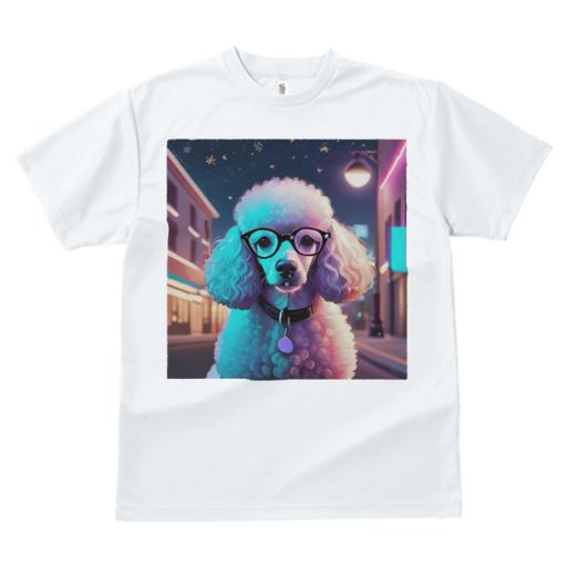 Tシャツ レディース 犬ファン 半袖 春夏 犬柄 プリント カジュアル かわいい 人間用 フィットネス ダンス メガネ プードル 夜景 街灯