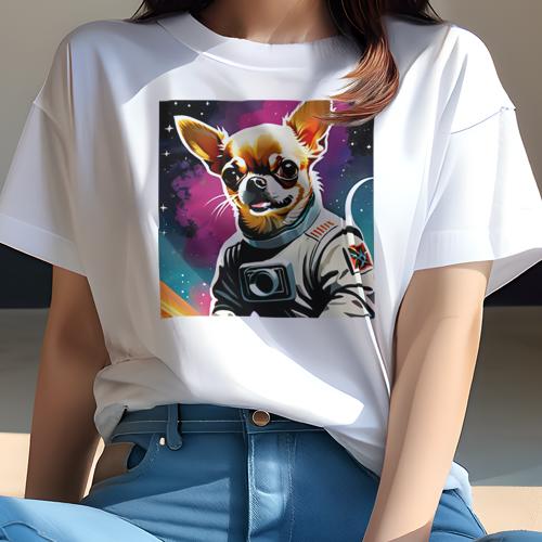 Tシャツ レディース 犬ファン 半袖 春夏 犬柄 プリント カジュアル かわいい 人間用 フィットネス ダンス 宇宙 チワワ 宇宙飛行士 スペーススーツ Tシャツ レディース 犬ファン 半袖 春夏 犬柄 プリント カジュアル かわいい 人間用 フィットネス ダンス 宇宙 チワワ 宇宙飛行士 スペーススーツ