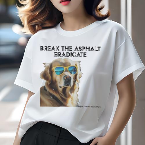 Tシャツ レディース 犬ファン 半袖 春夏 犬柄 プリント カジュアル かわいい 人間用 フィットネス ダンス サングラス ゴールデンレトリバー Tシャツ レディース 犬ファン 半袖 春夏 犬柄 プリント カジュアル かわいい 人間用 フィットネス ダンス サングラス ゴールデンレトリバー