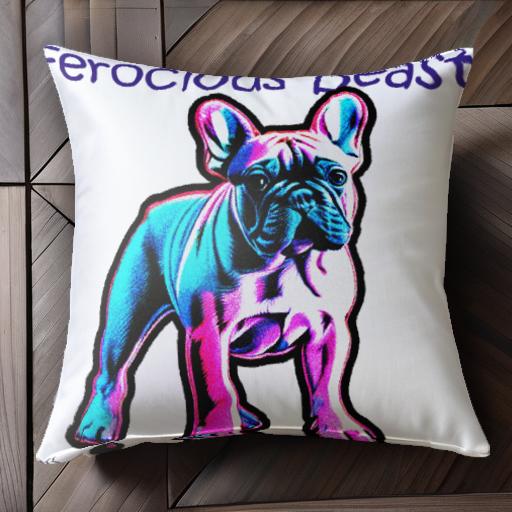 フレンチブルドッグ クッションカバー 45×45cm アニマル柄 おしゃれ 可愛い クッション本体付き 正方形..