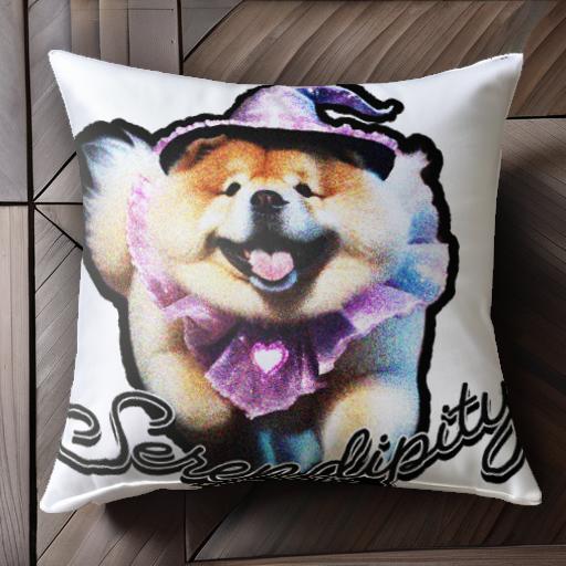 帽子 チャウチャウ ハロウィン ハート クッションカバー 45×45cm アニマル柄 おしゃれ 可愛い クッション本体付き 正方形 犬ファン