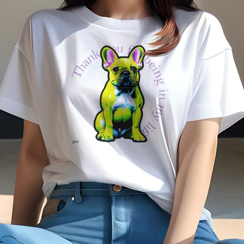 Tシャツ レディース 犬ファン 半袖 春夏 犬柄 プリント カジュアル かわいい 人間用 フィットネス ダンス フレンチブルドッグ Tシャツ レディース 犬ファン 半袖 春夏 犬柄 プリント カジュアル かわいい 人間用 フィットネス ダンス フレンチブルドッグ